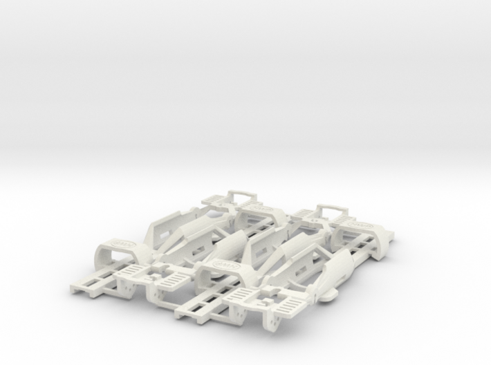 SL2-MK4 HO Slot Car Chassis 4-PACK 3d printed Original material, and less expensive, but slightly less rigid than PA12