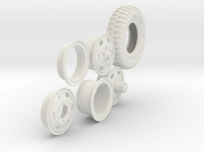 1/6 900x20 M35 Tire and Wheels Sample Set5 3d printed 