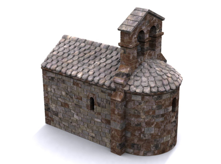 C-HORelCh03 - Small romanesque chapel fullcolor 3d printed 
