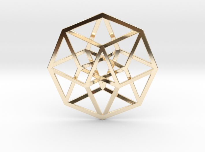 4D Hypercube (Tesseract) 2.5&quot; 3d printed