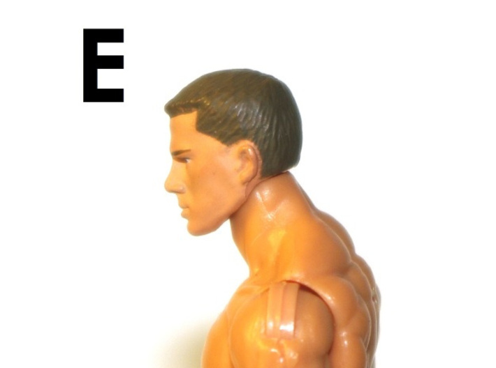 1:18 Scale Action Figure MALE Neck Barbell Adapter 3d printed Peg "E" Sample