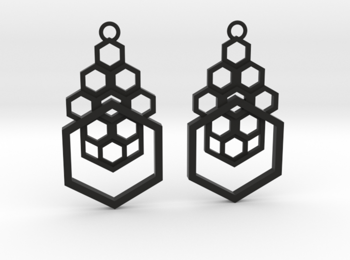 Geometrical earrings no.4 3d printed