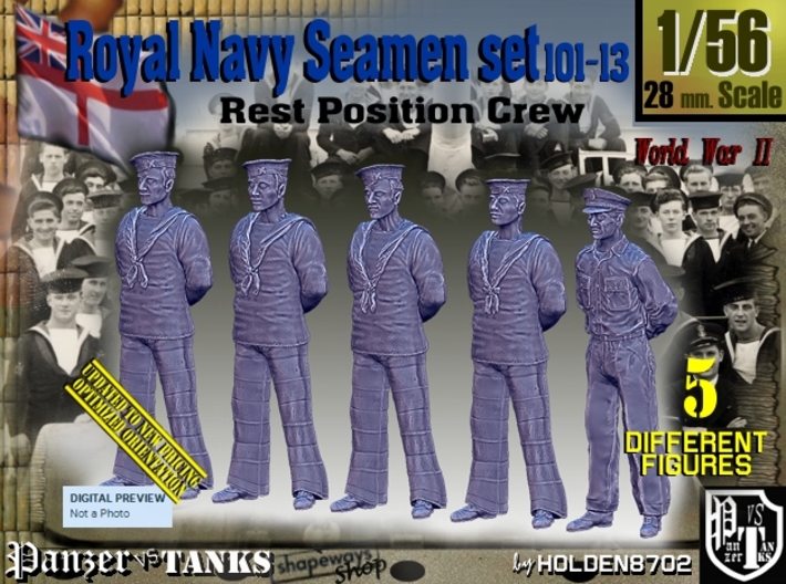 1/56 RN Seamen Rest Set101-13 3d printed
