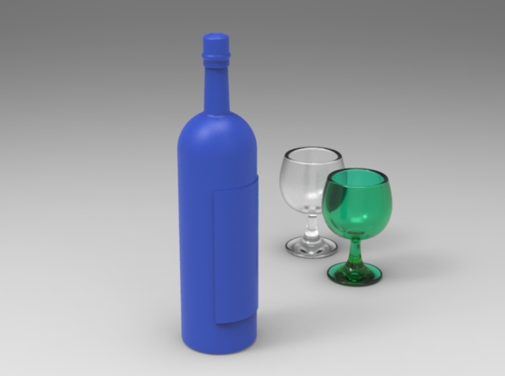 Wine Bottle 1:6 scale 3d printed