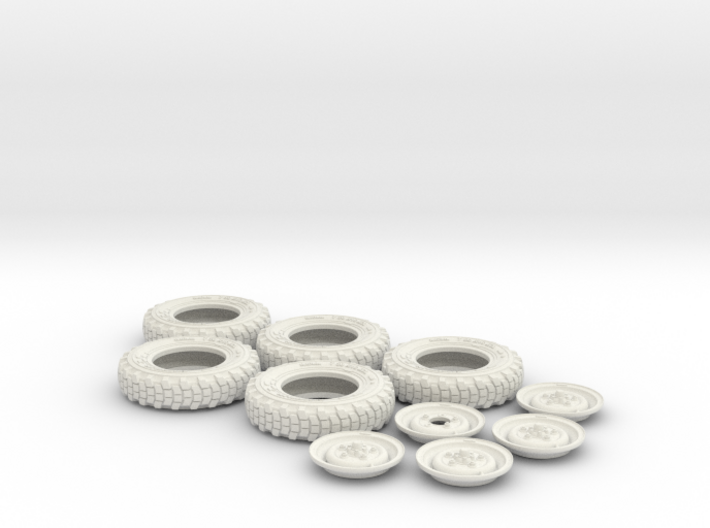 1/12 Land Rover XCL 750x16 Tire and wheels Set101 3d printed 