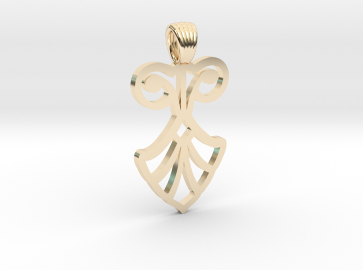 Art Deco Flower [pendant] 3d printed