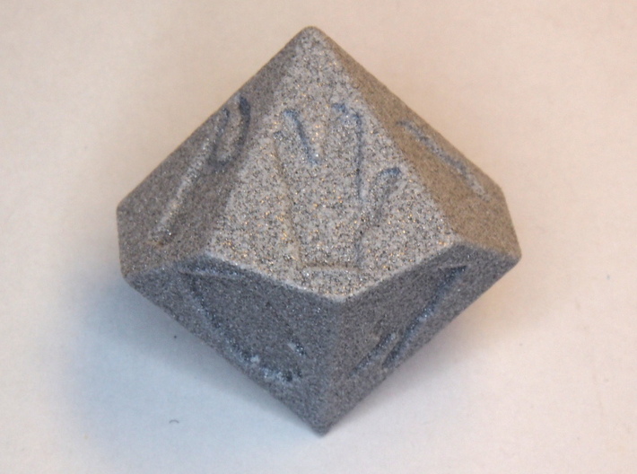 Dice for extended rock-paper-scissors (D10/D5) 3d printed 