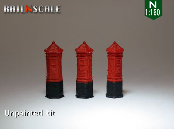 SET 3x Penfold Pillar Box (N 1:160) 3d printed