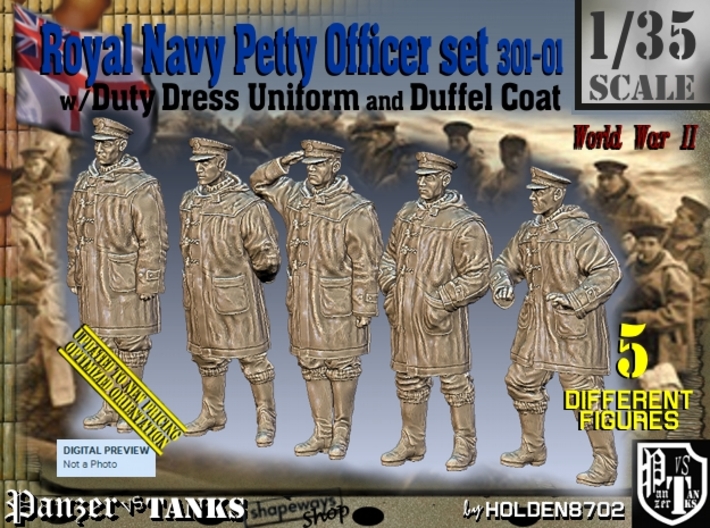 1/35 Royal Navy DC Petty OffIcer Set301-01 3d printed