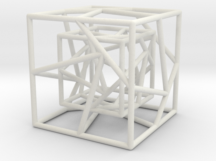 Hyper cube pendant 3d printed 