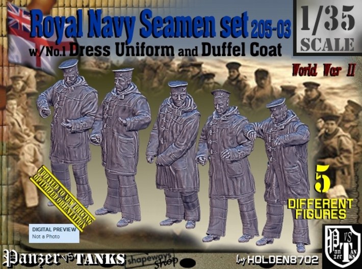 1/35 Royal Navy Seamen DC+No1 Set205-03 3d printed