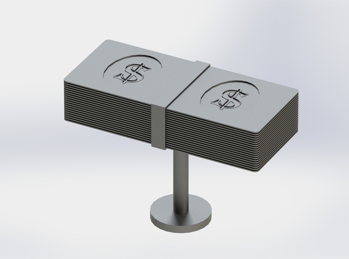 Money Cufflink 3d printed