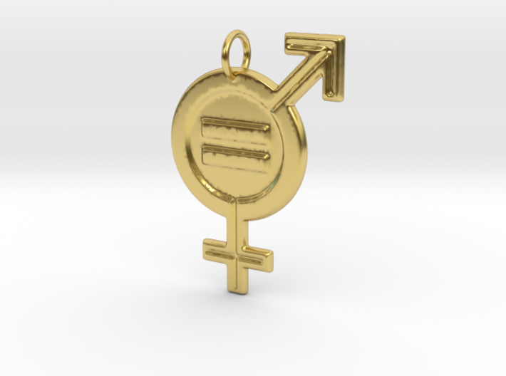 Gender Equality Pendant (V2) 3d printed