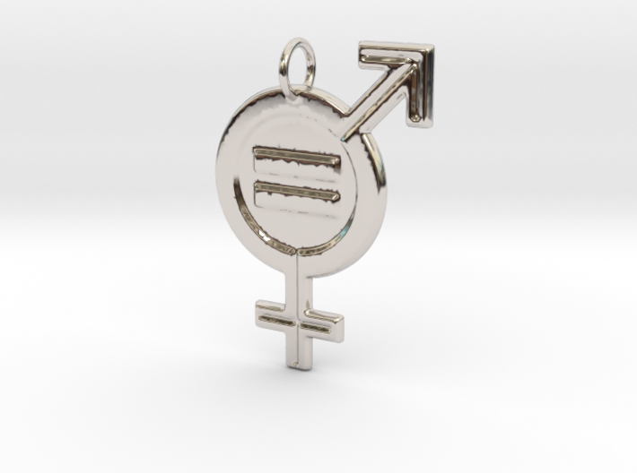 Gender Equality Pendant (V2) 3d printed