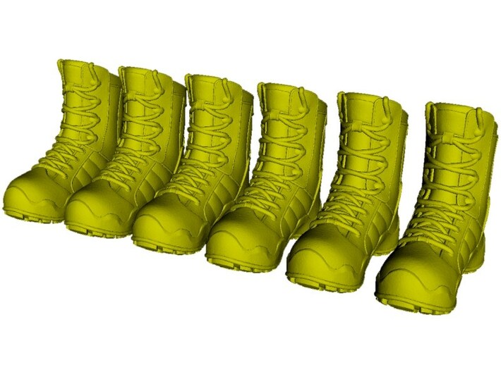 1/24 scale military boots C x 3 pairs 3d printed