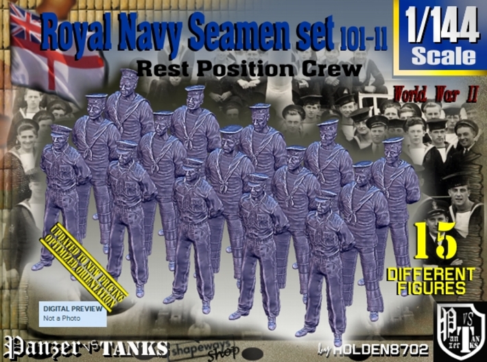 1/144 RN Seamen Rest Set101-11 3d printed