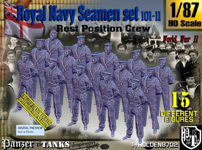 1/87 RN Seamen Rest Set101-11 3d printed
