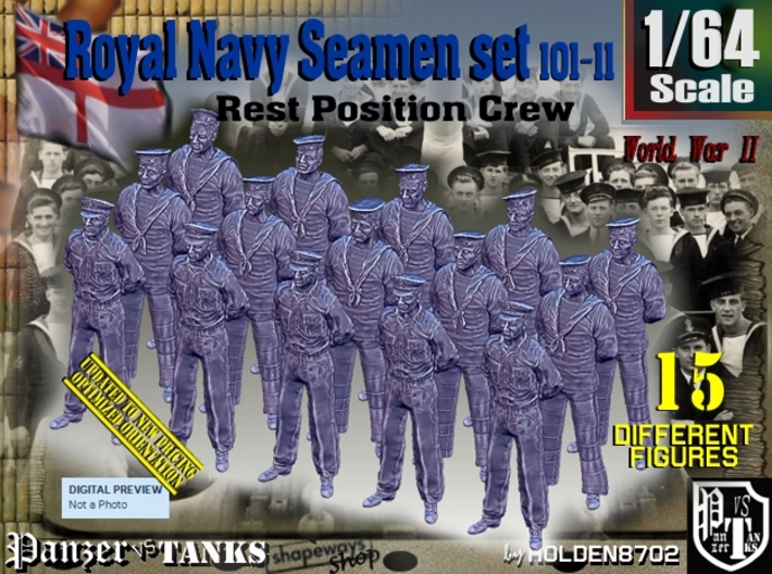 1/64 RN Seamen Rest Set101-11 3d printed