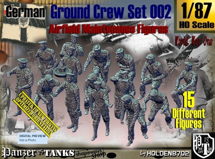 1/87 German Ground Crew Set002 3d printed