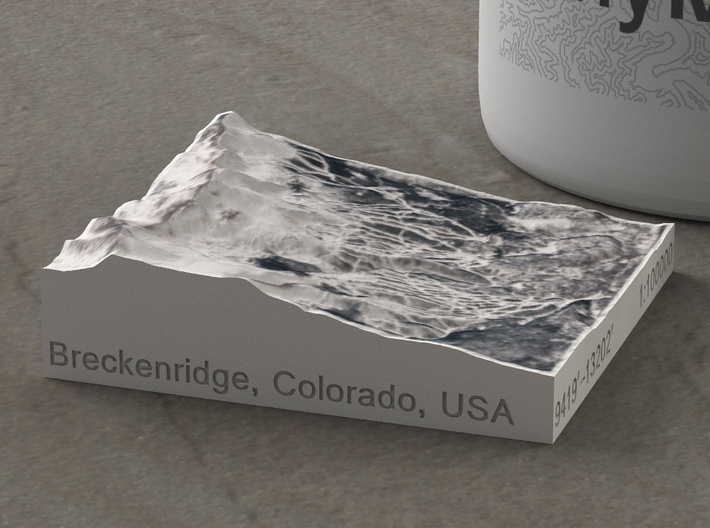 Breckenridge in Winter, Colorado, USA, 1:100000 3d printed 