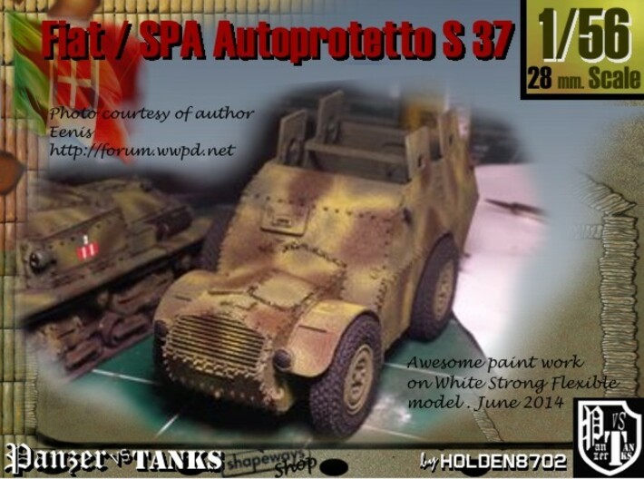 1-56 Fiat-SPA Autoprotetto S37 3d printed 