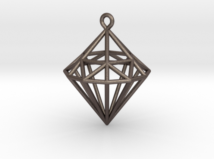 Wireframe Diamond Pendant 3d printed
