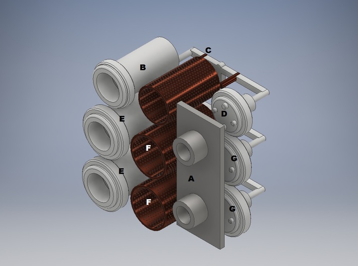 Ato Mufflers for Delorean Eaglemoss  Rafel Lin 3d printed 