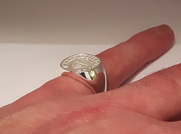 Champions Ring Size Q. 18.3mm. Silver. 3d printed 