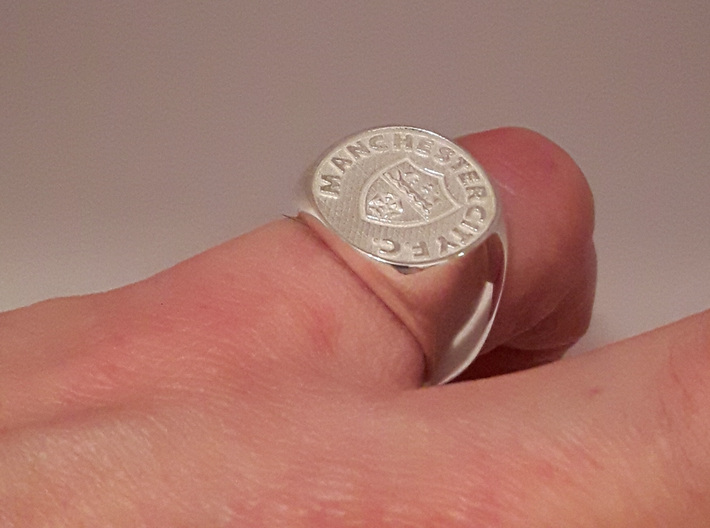 Champions Ring Size S. 19.1mm. Silver. 3d printed