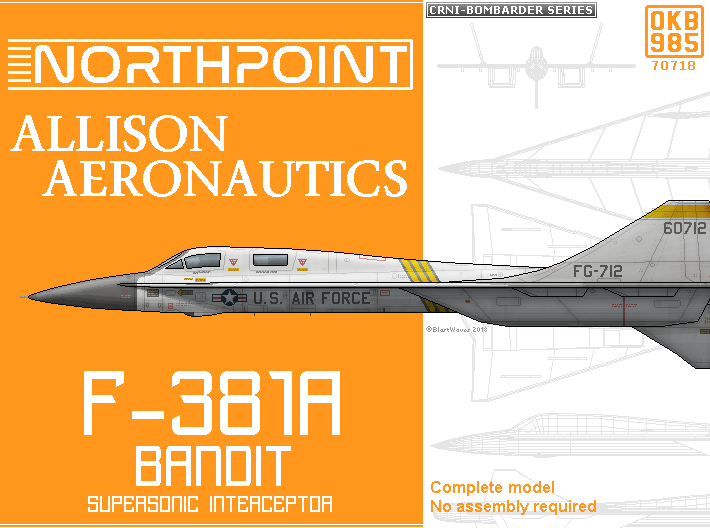 F-381A Bandit Interceptor Aircraft 3d printed