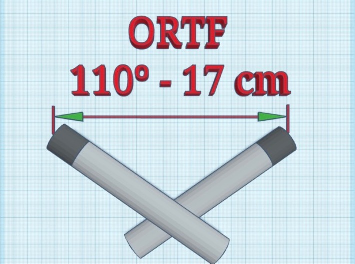 ORTF Universal Mic Clip 3d printed 