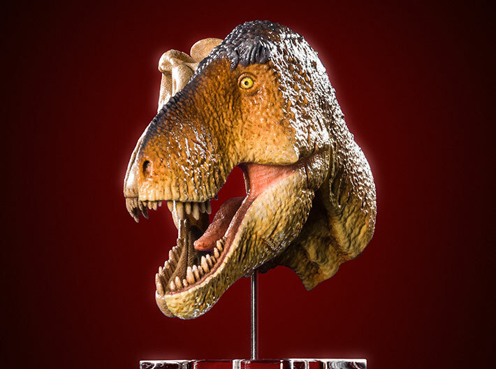 Dual Detail T. rex head (lipped version) 3d printed Actual photo