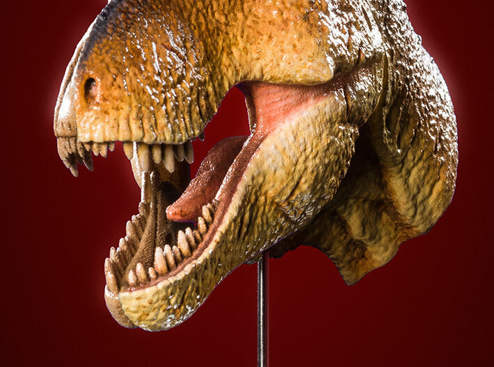 Dual Detail T. rex head (lipped version) 3d printed Actual photo