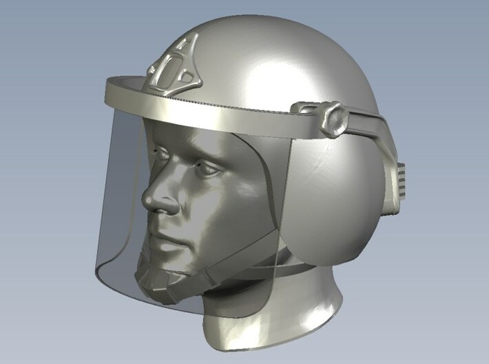 1/50 scale GSG9 operator A helmet & heads x 10 3d printed 