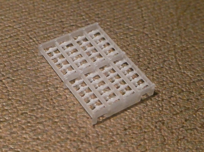HO Retainer Valve Bulk Packs 3d printed This "large" size sprue contains 40 retainer valves.
