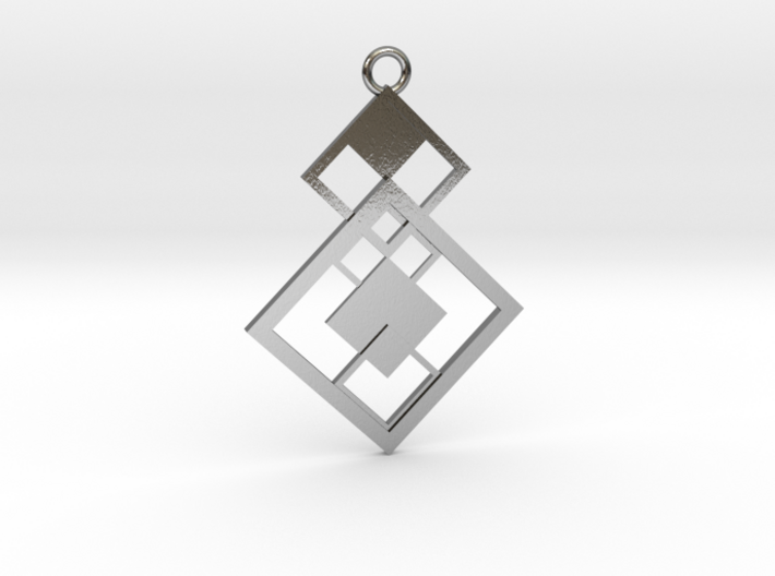Geometrical pendant no.7 3d printed