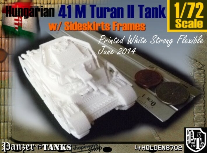 1-72 Hungarian 41M Turan II Sideskirts Frames 3d printed 
