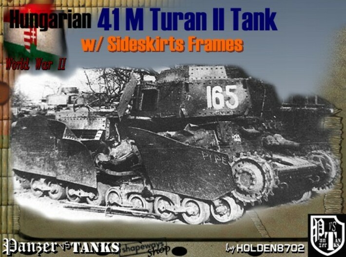1-72 Hungarian 41M Turan II Sideskirts Frames 3d printed 
