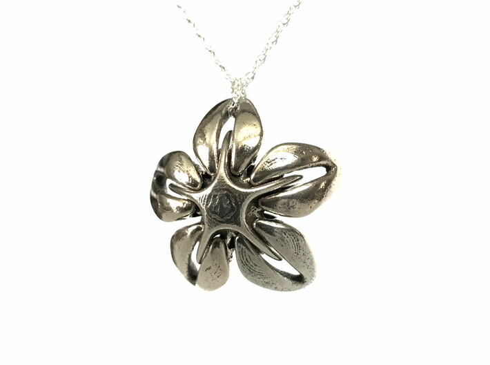 Goldstone Transgender Flower Necklace 3d printed 