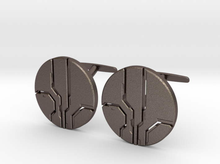 Eld Cufflinks (steel) 3d printed