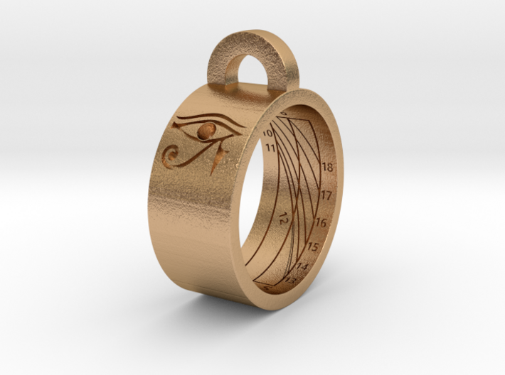 Sundial Ring Necklace Pendant (UK Latitude Model) 3d printed