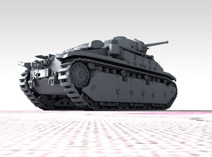 1/144 French Char D2 AMX4 SA35 Medium Tank 3d printed 1/144 French Char D2 AMX4 SA35 Medium Tank