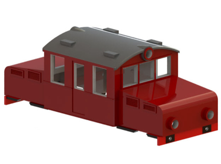 Swedish SJ accumulator locomotive type Öa - H0-sca 3d printed CAD-model