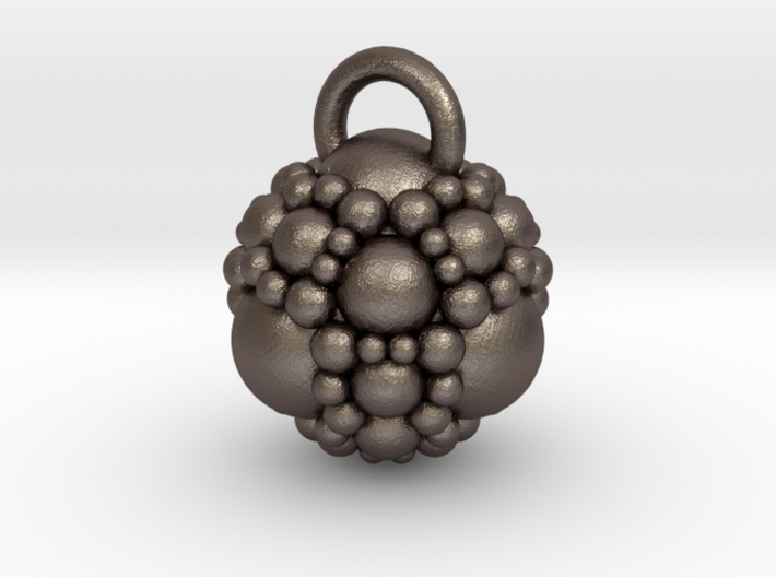 Fractal sphere pendant 3d printed