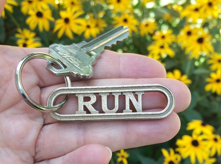 RUN Keychain Gift for Runners 3d printed Must have running accessory.