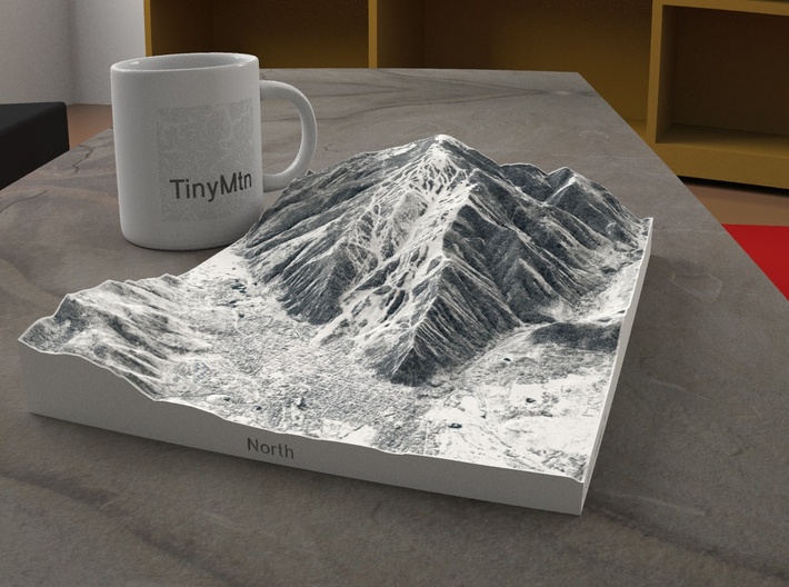 Aspen in Winter, Colorado, USA, 1:25000 3d printed 