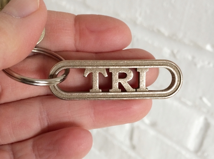 Triathlete Gift Keychain 3d printed Celebrate Tri Life!