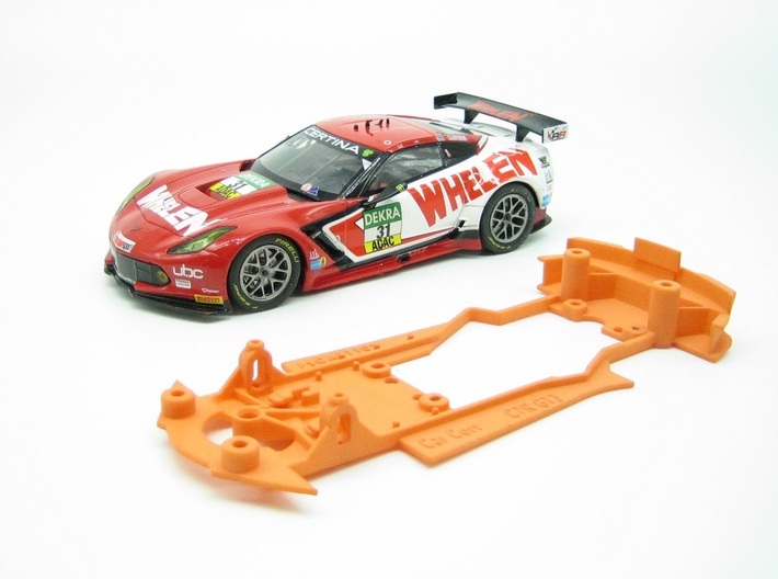PSCA01101 Chassis for Carrera Corvette C7R GT3 3d printed