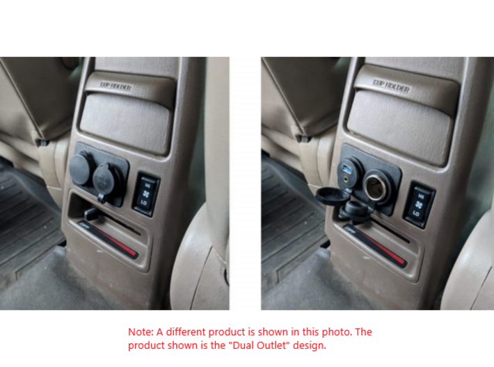 Toyota 4Runner - 12V & USB Retrofit, Single Outlet 3d printed 