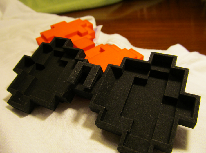 8-bit Bow tie 3d printed Back side view